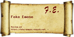 Feke Emese névjegykártya