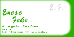 emese feke business card